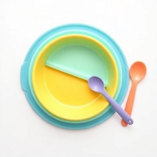 Kit de introdução alimentar (pratos com ventosa e talheres BLW)